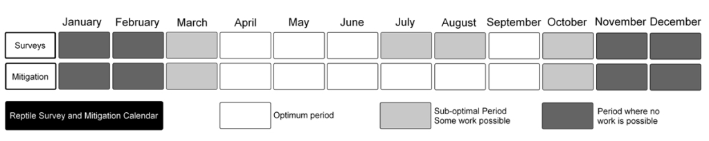 Reptile Survey and Mitigation Calendar